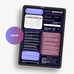 Google Gemini Spiekbrief